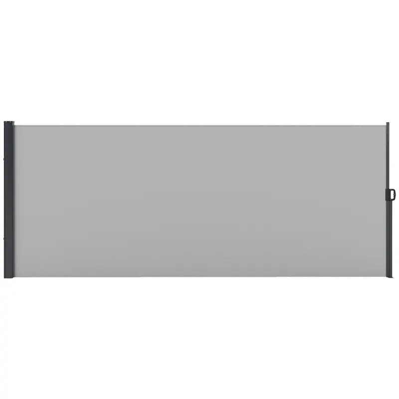 Outsunny Paravan Lateral Retractabil cu Mâner, UV30+, 400x160 cm, Gri Deschis | Romania