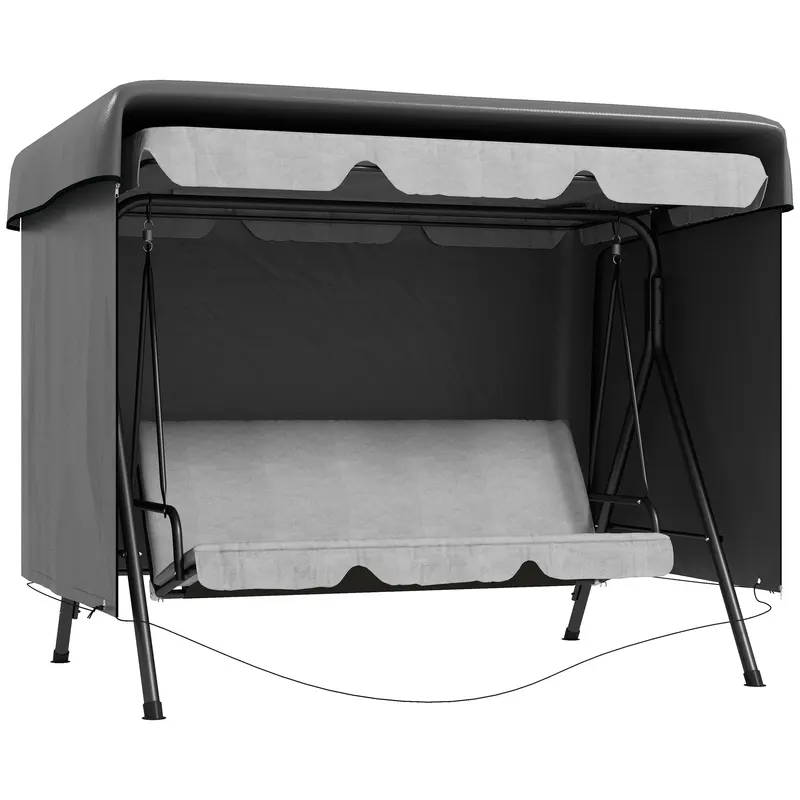 Outsunny Husă pentru mobilier de grădină, husă de protecție pentru mobilier outdoor, 215 cm x 155 cm x 150 cm, Gri închis | Romania