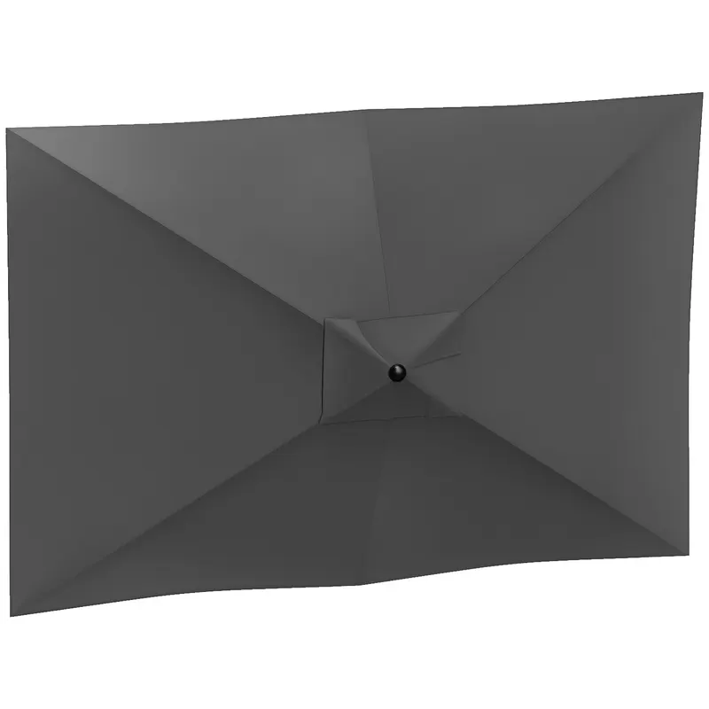 Outsunny Copertină de Rezervă pentru Umbrelă cu Ventilație în Partea Superioară, 300x200 cm, Gri Cărbune | Romania