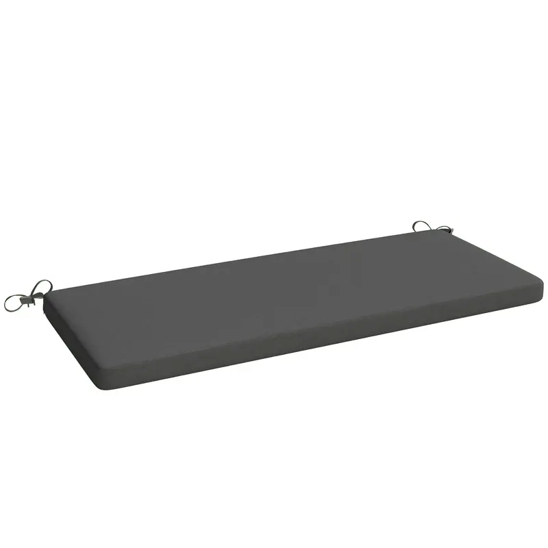 Outsunny Pernă pentru Bancă de Grădină de 2 Locuri pentru Exterior cu Husă Detașabilă UPF 30+ Impermeabilă 110x46x6,5 cm Gri Închis | Romania