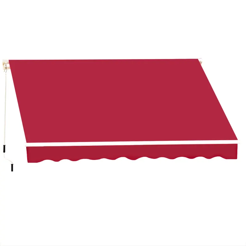 Perdea Parasole Rulou de Perete Impermeabil Outsunny Poliester, Bordeaux, 3x2.5m | Romania