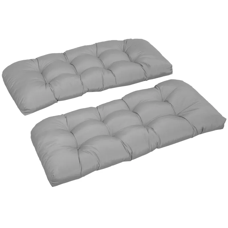 Outsunny Pernă pentru Bancă 2 Locuri pentru Interior și Exterior cu 8 Cusături pentru Scaune Canapele 110x48x8 cm Gri | Romania