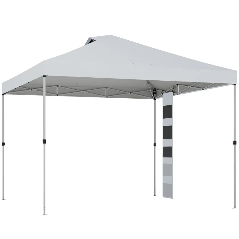 Outsunny Pavilion 3x3 m Pop-Up cu Buzunare, UPF 50+, cu Saci de Nisip și Geantă cu Roți | Romania