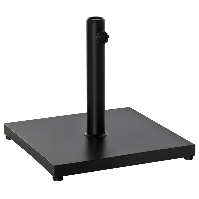 Baza de Umbrelă Pătrată Outsunny pentru Stâlpi Diferite Dimensiuni Φ3/3.5/3.8, Suport Robust 45x45x39cm, Negru | Romania