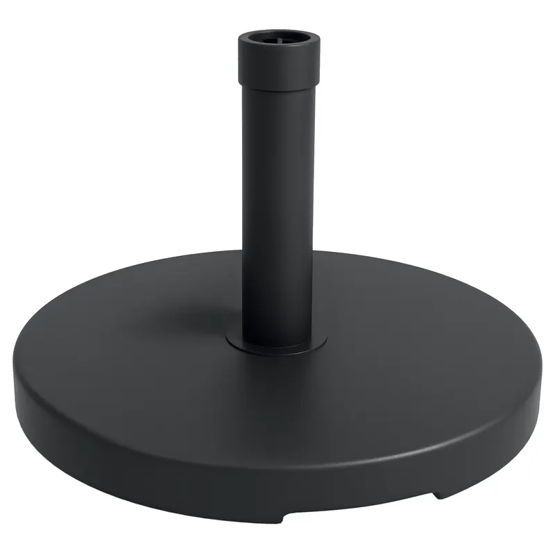 Outsunny Bază pentru Umbrelă de Grădină din HDPE și Ciment cu Manivelă Integrată, Ø46,5x31 cm, Negru | Romania