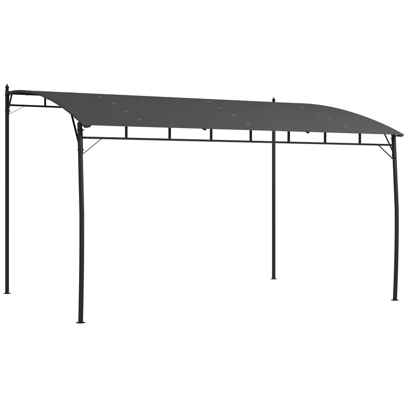 Outsunny Pergola Exterior 3x4m Cadru Metalic Protecție Solară pentru Grătar Terasă Verandă Gri | Romania