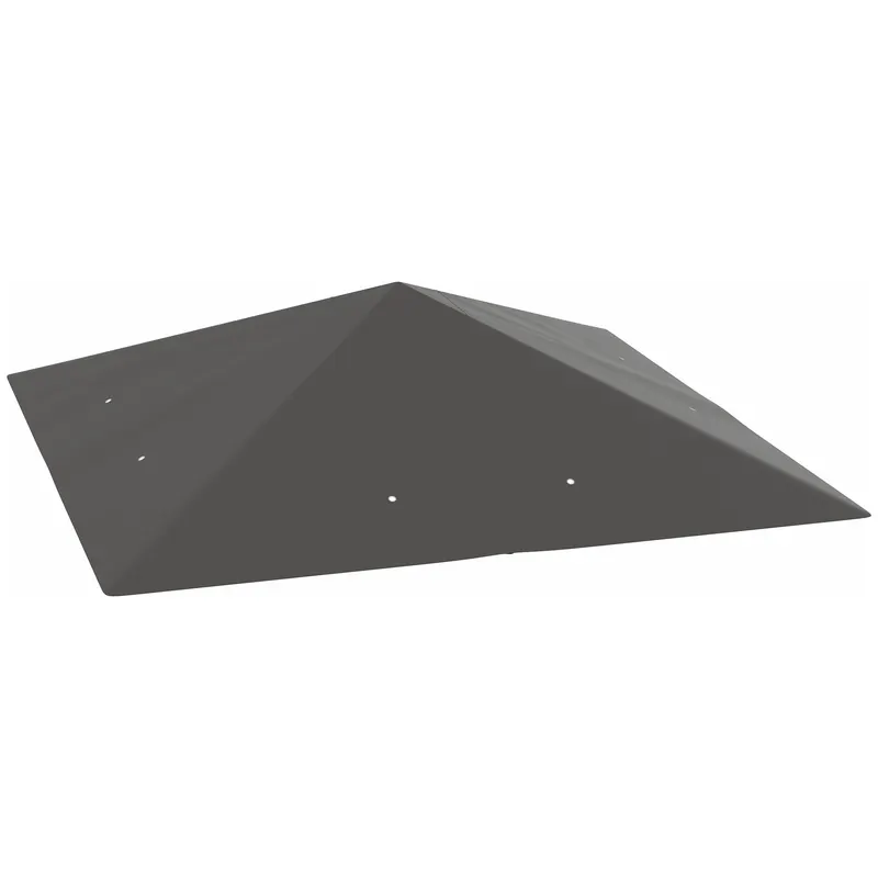 Outsunny Husă de schimb pentru pavilion 3 x 3 m, rezistentă la apă, acoperiș pavilion UPF30+, husă de schimb din țesătură Oxford 370 g/m², Gri | Romania