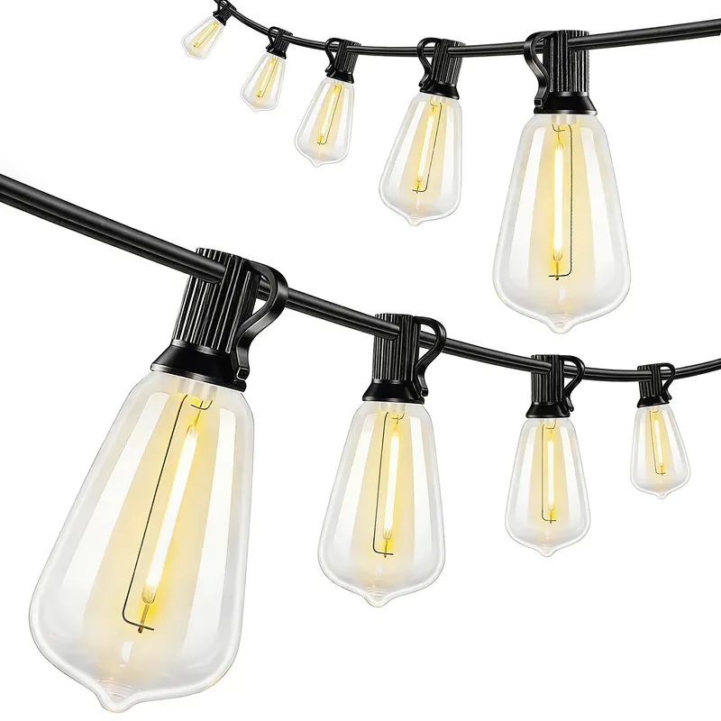 HOMCOM Lanț de Lumină, Lumini LED 50, 18 m, IP44 Impermeabile, Decorațiuni pentru Interior și Exterior, Grădină, Alb Cald | Romania