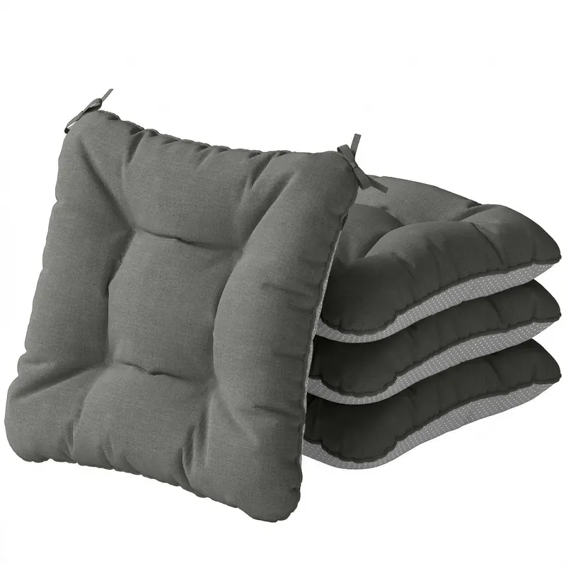 Outsunny Pernă de Scaun pentru Exterior, 39,5x39,5cm, Gri Închis | Romania