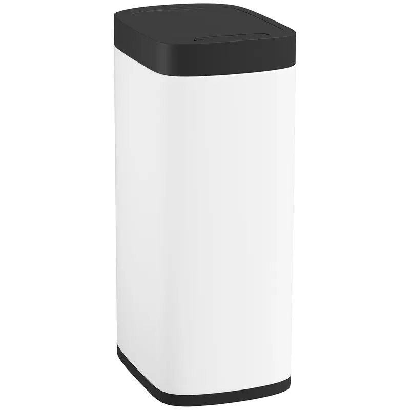 HOMCOM Coș de gunoi de bucătărie automat 50 L, coș cu senzor de mișcare, funcționează pe baterii, 26,5x35,5x68 cm, crem | Romania