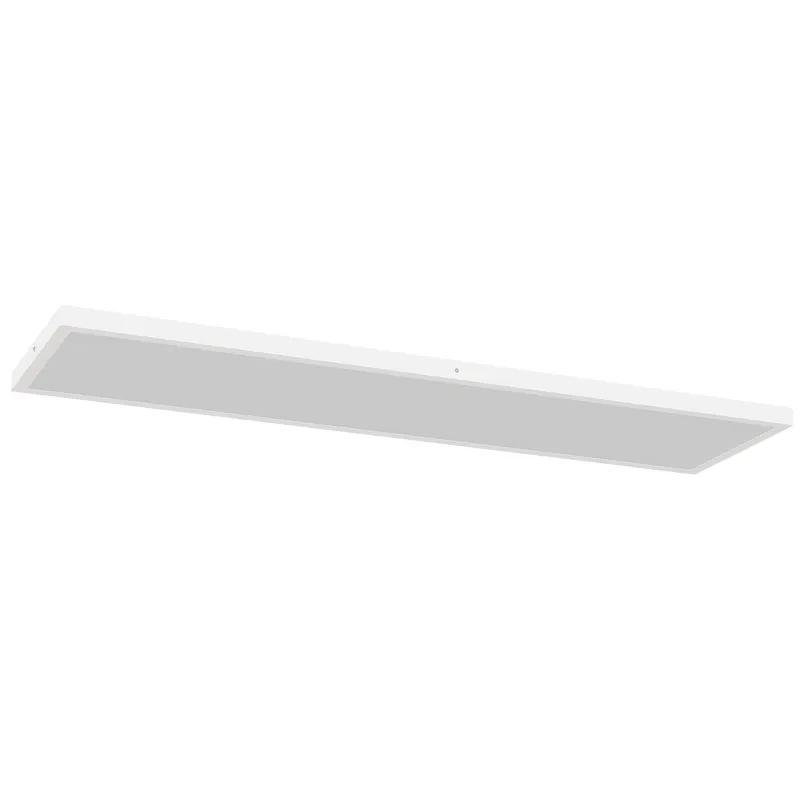 HOMCOM Set de 4 lămpi de tavan cu culoare reglabilă, comutator DIP și de perete 3000K/4000K/6000K 120x30x3,7 cm Alb | Romania