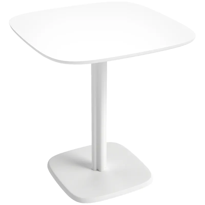 HOMCOM Masă de dining pentru 4 persoane masă de bucătărie pătrată stil modern cu blat aspect lemn, 70 x 70 cm, alb | Romania