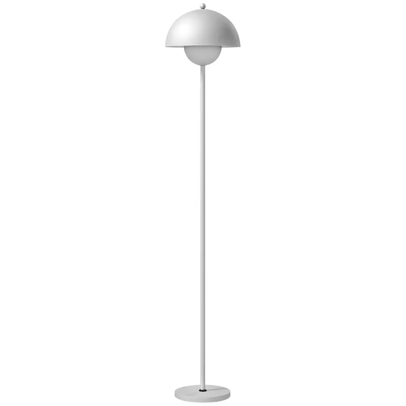 HOMCOM Lampă de podea pentru living modernă cu abajur în formă de bol, întrerupător de picior, soclu E27, fără bec, Ø30x155 cm Argintiu | Romania
