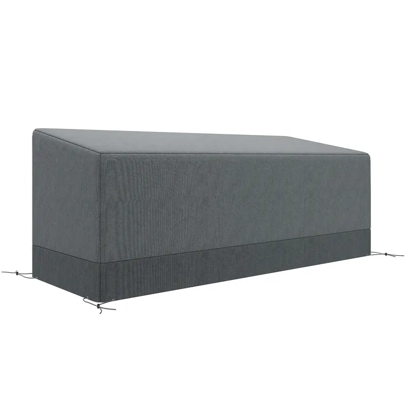 Outsunny Husă pentru mobilier de grădină Rezistentă la iarnă Impermeabilă Anti-UV 600D Oxford 190,5 x 72 x 76 cm Gri deschis | Romania