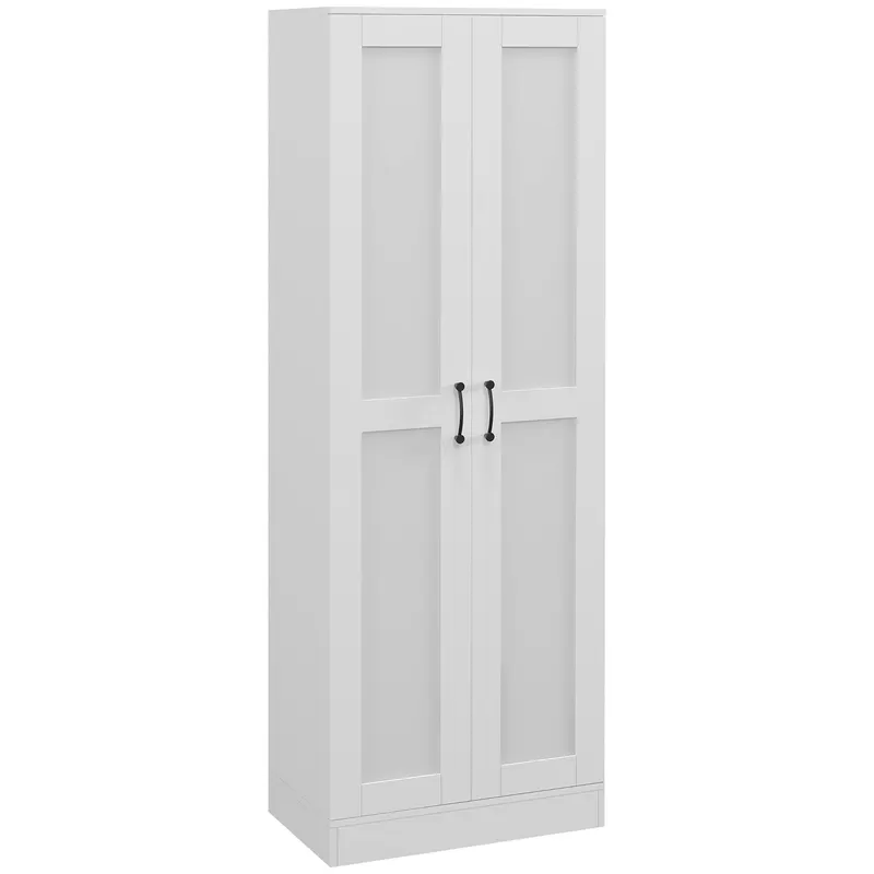 HOMCOM Dulap 2 uși mobilier de depozitare cu 5 polițe, stil contemporan, 60L x 36,5l x 175H | Romania