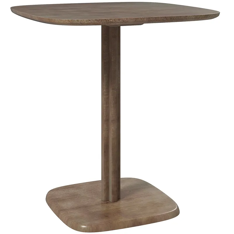 HOMCOM Masă pentru 4 persoane, masă de bucătărie pătrată, stil modern, blat cu aspect de lemn, 70 x 70 cm, maro | Romania