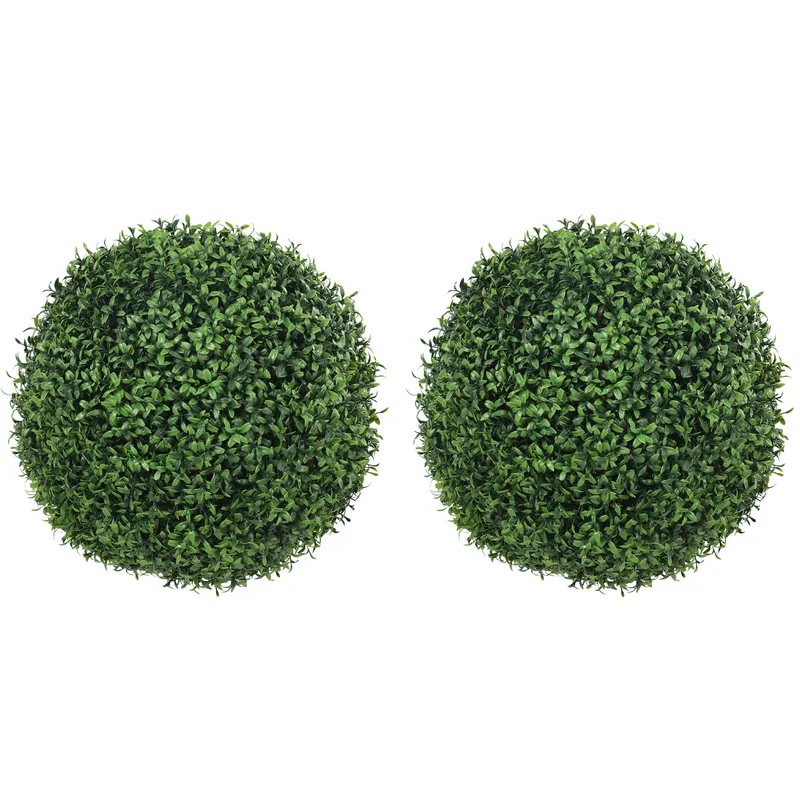 HOMCOM Bile artificiale de eucalipt de 52 cm, set de 2, plante decorative rezistente la UV cu 1086 frunze pentru interior și exterior | Romania