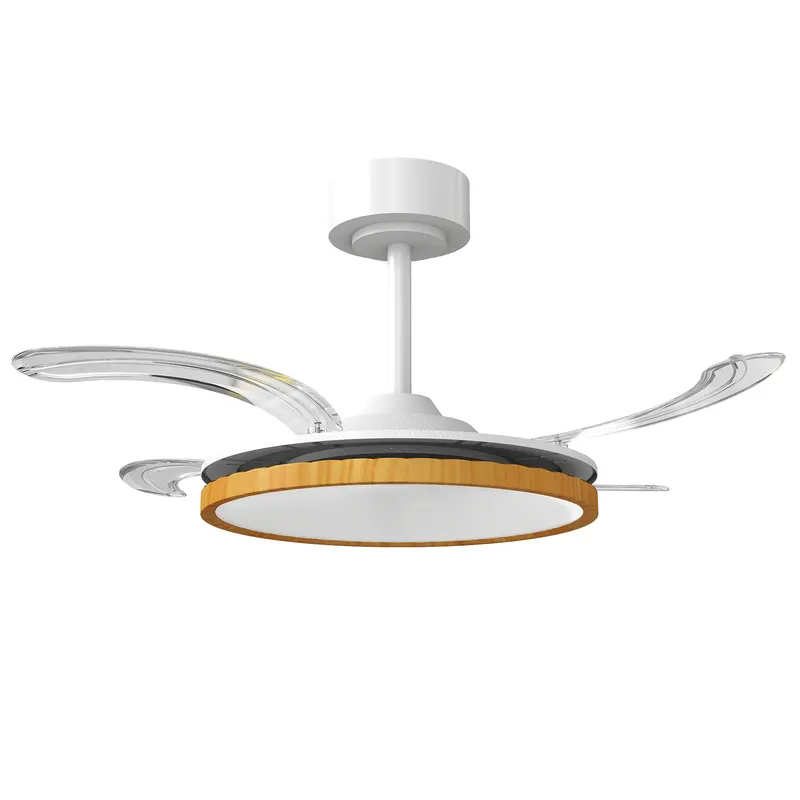HOMCOM Ventilator de tavan cu lumină LED 80 W motor DC reversibil telecomandă 6 viteze temporizator Ø95 cm lemn natural | Romania