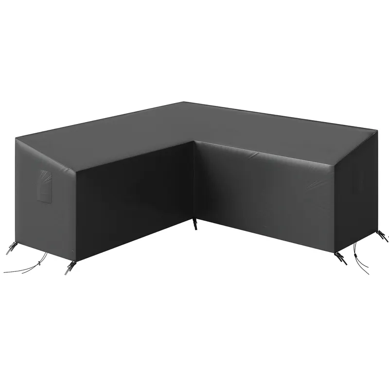 Outsunny Husa pentru mobilier de grădină rezistentă la iarnă, impermeabilă, în formă de V, anti-UV, 420D Oxford Gewebe 216x216x78 cm Negru | Romania