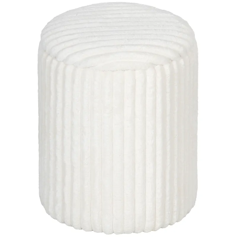 HOMCOM Taburet de depozitare cu capac reversibil, taburet modern din cord pentru living și dormitor, Alb | Romania