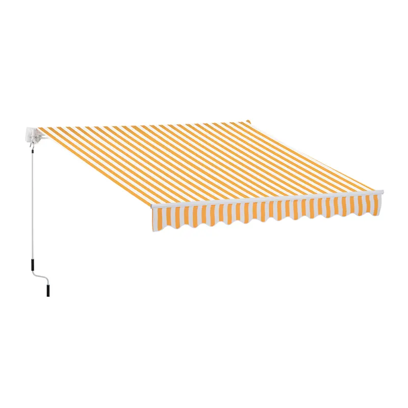 Copertina de soare Outsunny pliabila, impermeabila, Portocaliu, Alb, 295x245cm | RO