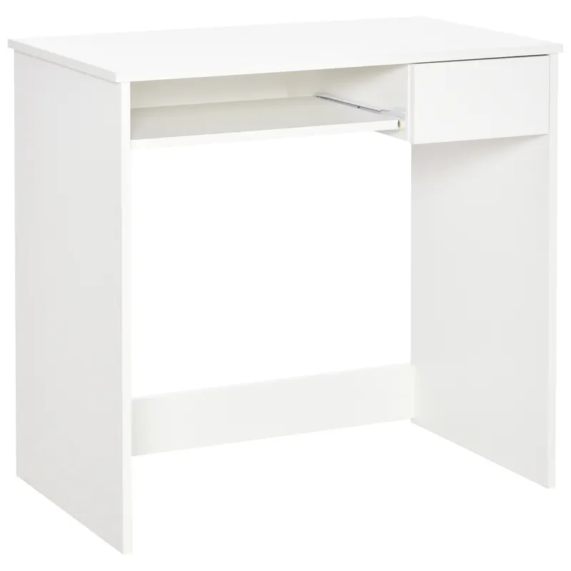 Homcom Birou PC Alb & Stejar 80×45×75 cm – Ideal Dormitor sau Acasa | Romania