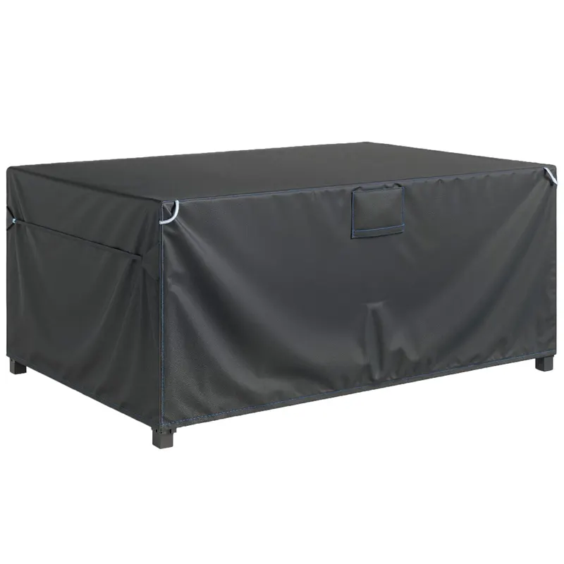 Outsunny Husă protecție mobilier grădină, rezistentă la iarnă, impermeabilă, anti-UV, 420D Oxford, 180x120x74cm, Negru | Romania