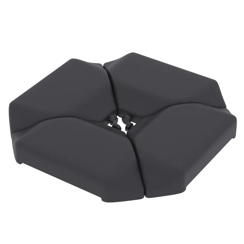 Outsunny Bază pentru Umbrelă de 4 Piese, pentru Cantilever Suport pentru Parasolar din HDPE Umplabil cu Apă 77 kg sau Nisip 100 kg | Romania