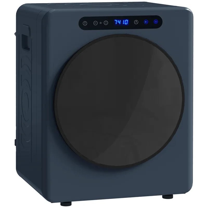 HOMCOM Mini uscător electric 1000W, 3 kg, cu display LED, 49 x 43 x 61 cm, albastru | Romania