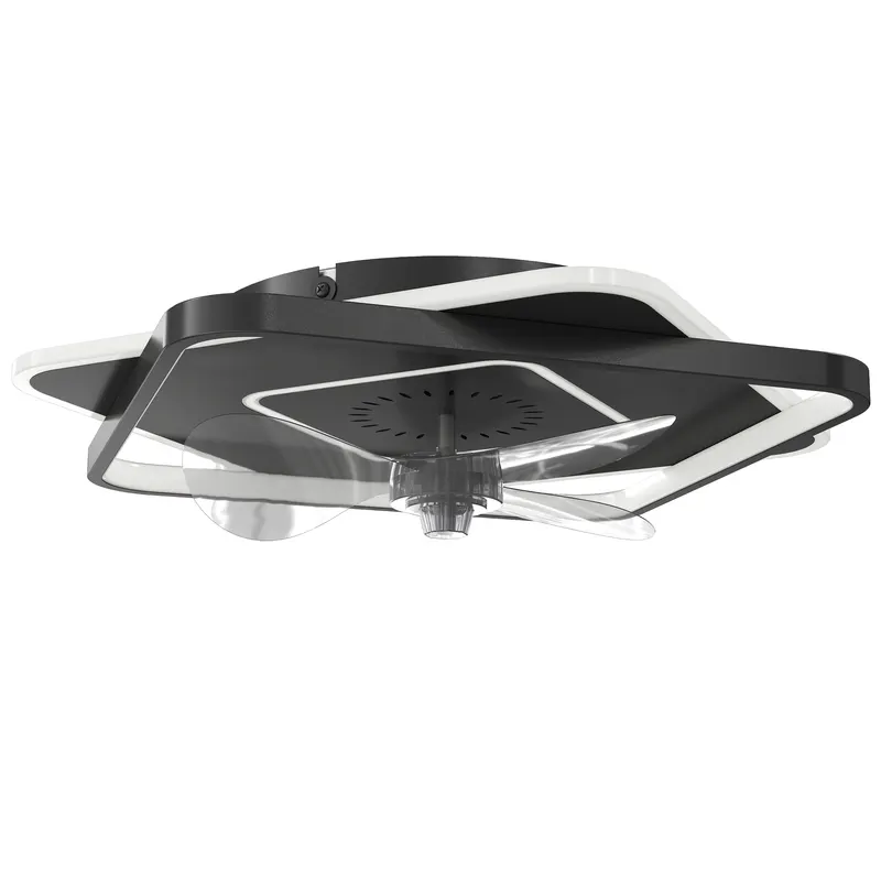 HOMCOM Ventilator de tavan cu lumină și telecomandă, ventilator LED de tavan cu 6 viteze, 3 temperaturi de culoare | Romania