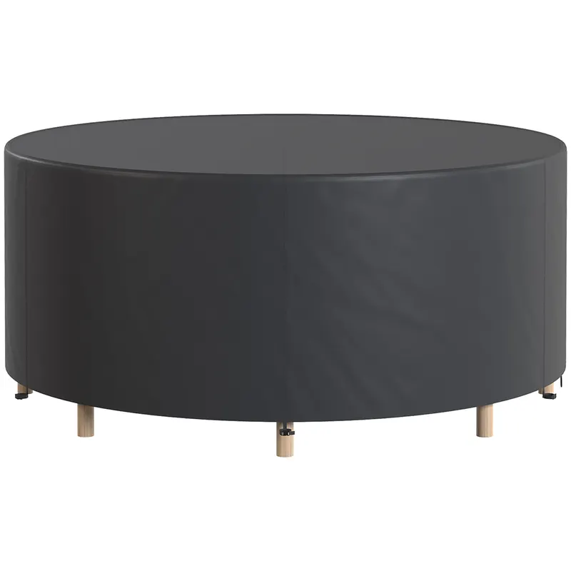 Outsunny Husă protecție pentru mobilier de grădină, rezistentă la iarnă, impermeabilă, anti-UV, prelată 420D țesătură Oxford Ø214x70Hcm Negru | Romania