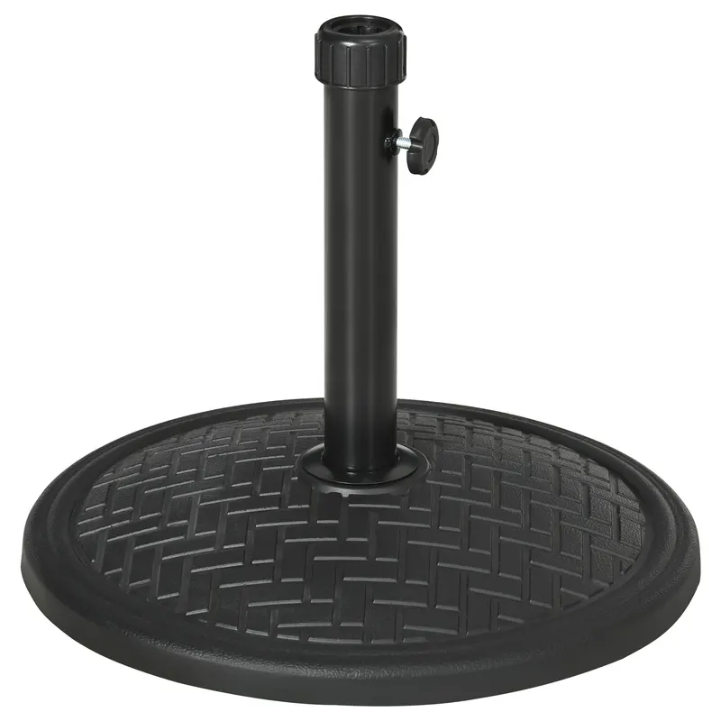 Outsunny Bază pentru Umbrelă cu Buton Reglabil, Ø46x34 cm, Negru | Romania