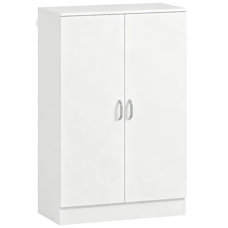 HOMCOM Dulap pentru pantofi cu 2 uși, 6 rafturi reglabile, balamale soft-close pentru 21 de perechi, lemn natural | Romania