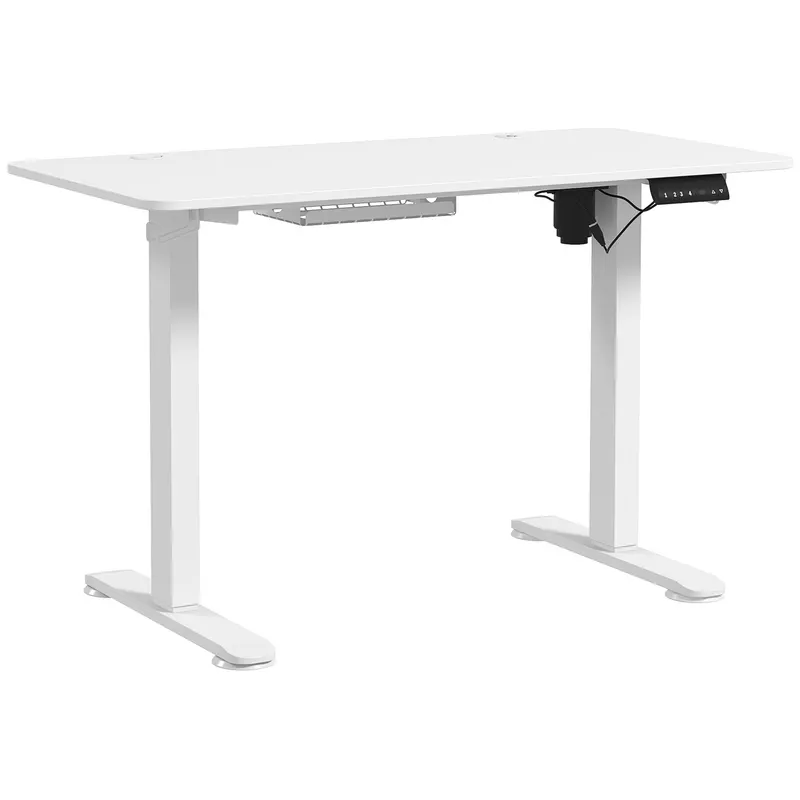 Vinsetto Birou Stație Înaltă-Scăzută, reglabil în înălțime, 120x60x72-116cm, Alb | Romania
