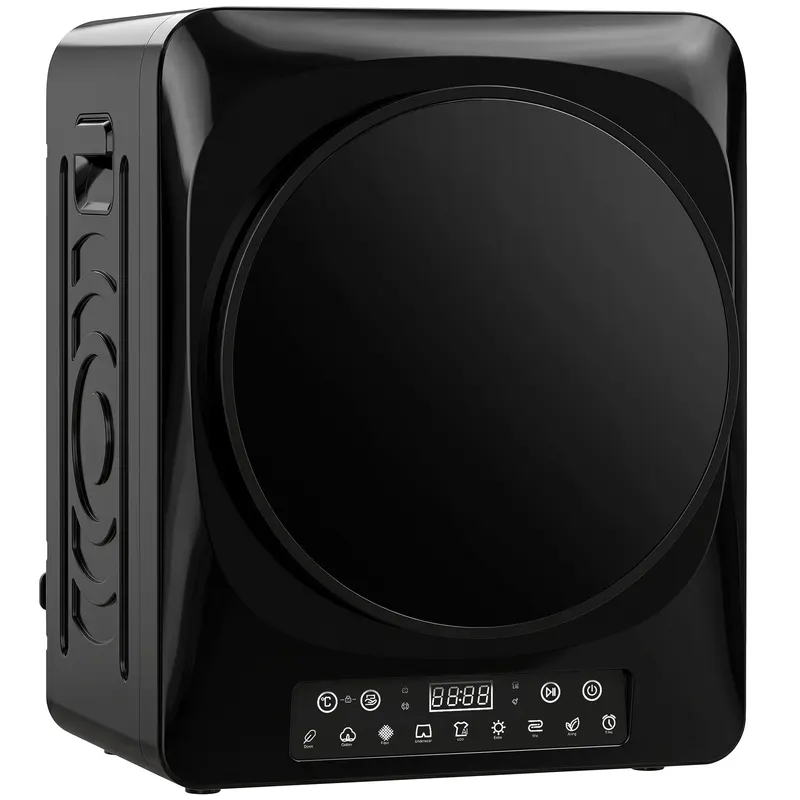 HOMCOM Uscător compact cu evacuare 1000 W, moduri Extra-Uscat & ECO, setări timer și temperatură, Negru | Romania