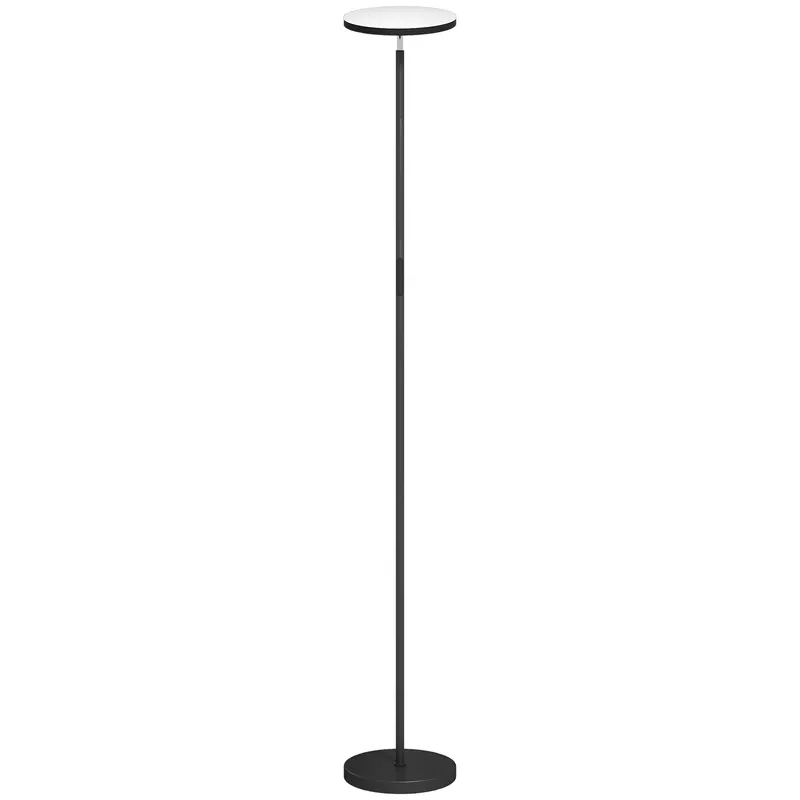 HOMCOM Lampă uplighter RGB, lampă dimabilă cu telecomandă & control touch, cap rotativ 350°, Negru | Romania