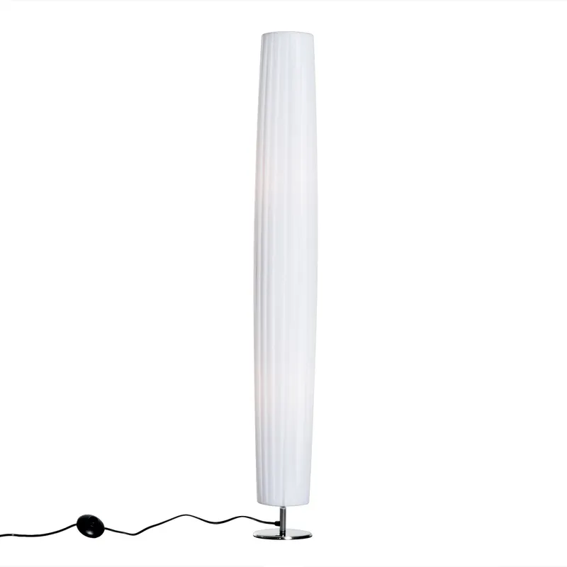 Homcom Lampada da Terra in Acciaio, Bianco, 15x15x120cm