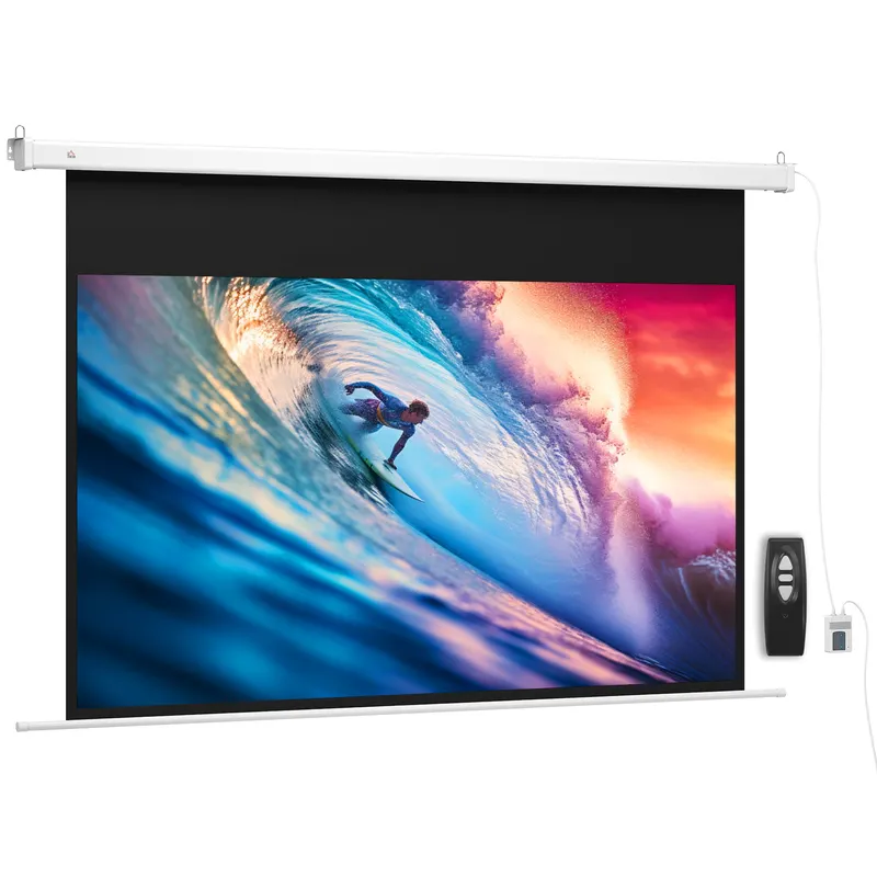 Homcom Ecran Proiector 100” – Montaj Pe Perete sau Tavan | Romania