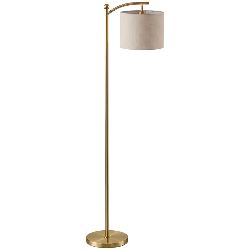 HOMCOM Lampadar LED cu Telecomandă, Lumină Reglabilă în 11 Temperaturi de Culoare și 11 Niveluri de Luminozitate, Auriu | Romania