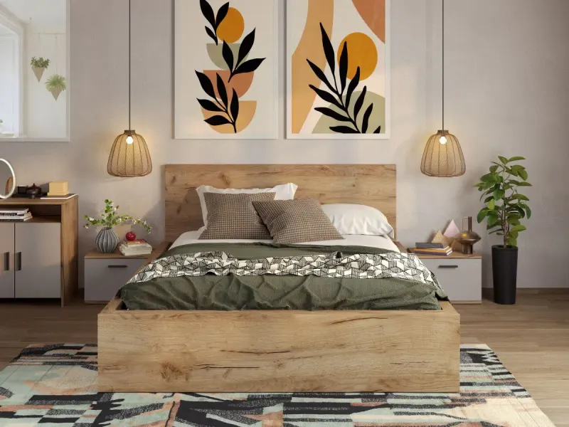 Set Mobila Dormitor Casmir / Stejar Siena C02 — imaginea 3