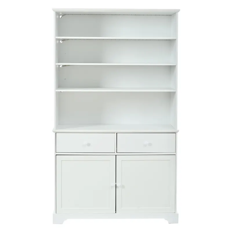 Vitrină de podea cu 7 compartimente, Alb | Romania
