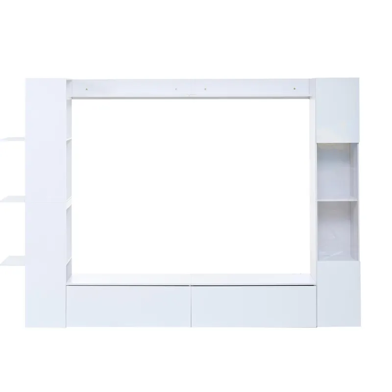 Sistem de living compact 4 piese, Alb | Romania