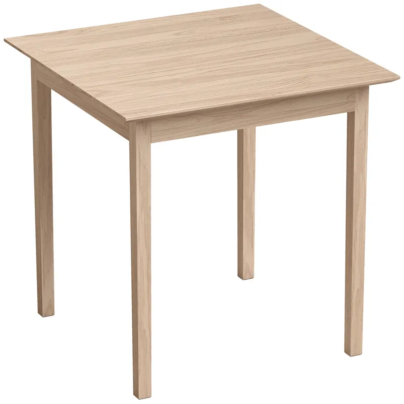 HOMCOM Masă bucătărie/sufragerie pătrată, design modern, 75 cm x 75 cm x 76 cm, lemn natural | Romania