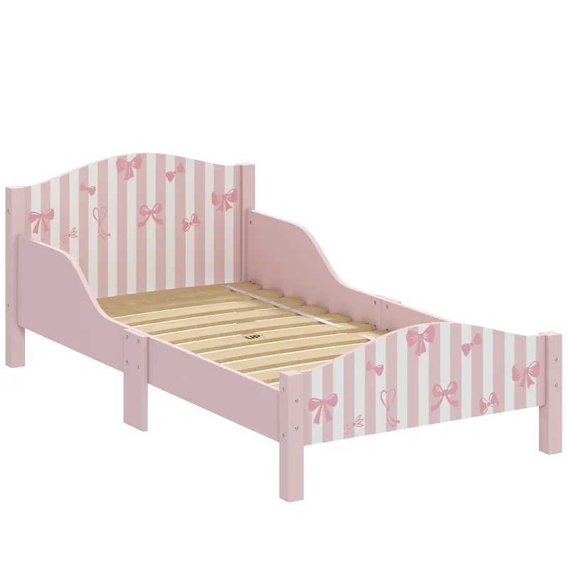 AIYAPLAY Pat Montessori pentru Copii 3-6 Ani Design în Formă de Fundă cu Protecții Anti-cădere, 146 x 76,5 cm, Roz | Romania