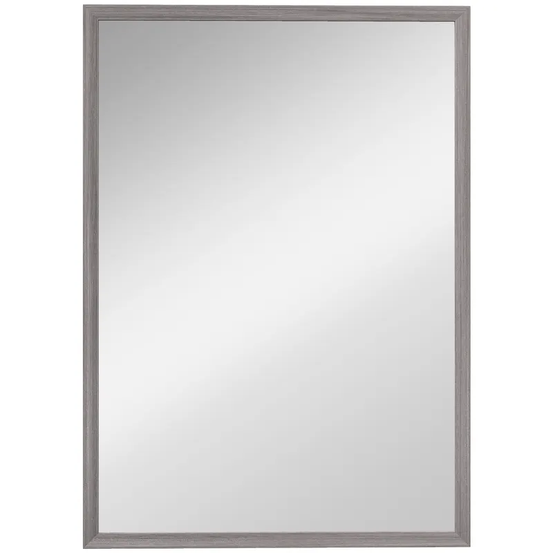 HOMCOM Oglindă de perete, 50 x 70 cm, cadru cu aspect lemn, montare simplă, incl. șuruburi | Romania