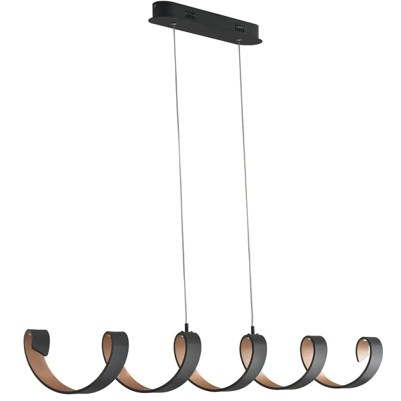 Lampă suspendată HELIX S6 - Negru