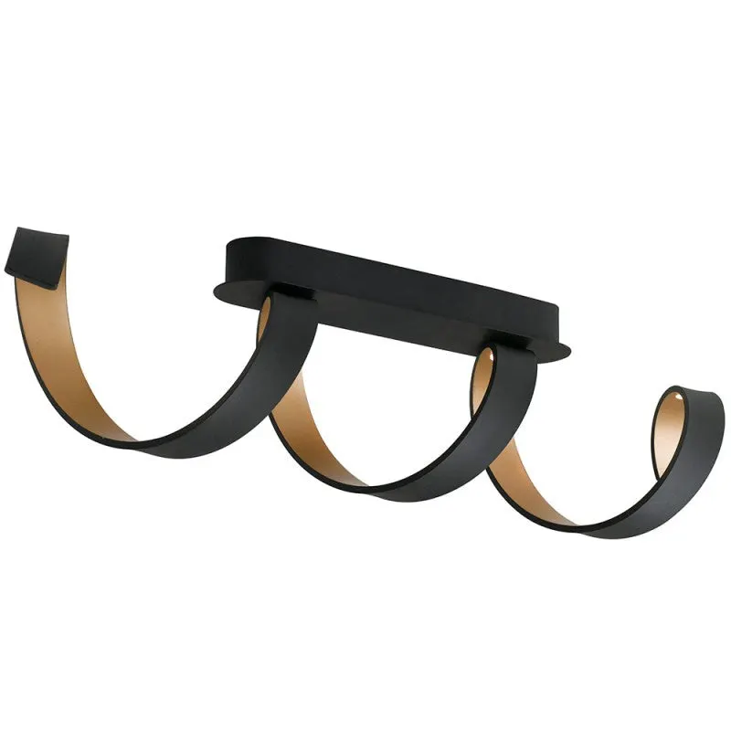 Plafoniera HELIX - Negru/Gold