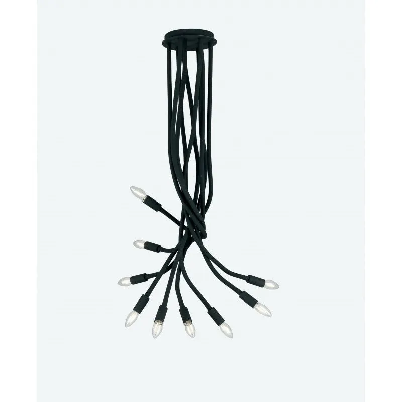 Lampă suspendată LOVER 9 - Negru
