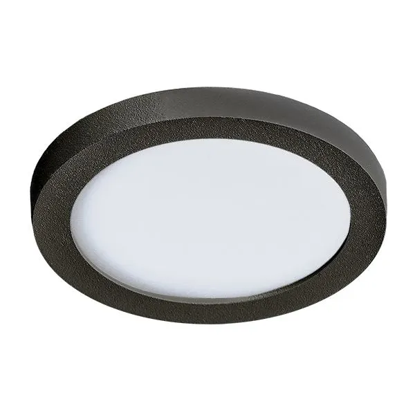 Plafoniera incastrata SLIM ROUND 15 - Negru / Lumina calda 3000K