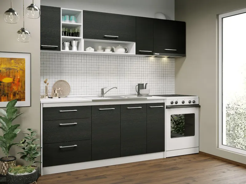 Set Mobila Bucatarie Mina 230 Alb/Ferrara C23 — imaginea 3